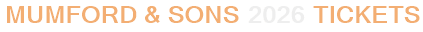 Mumford & Sons 2026 Tickets